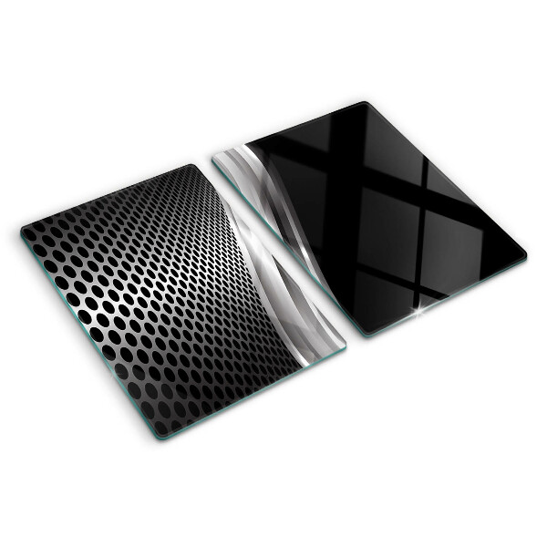 Glass chopping board Futuristic pattern with waves