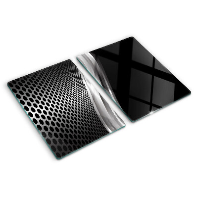Glass chopping board Futuristic pattern with waves