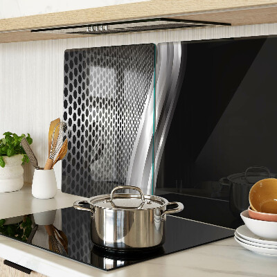Glass chopping board Futuristic pattern with waves