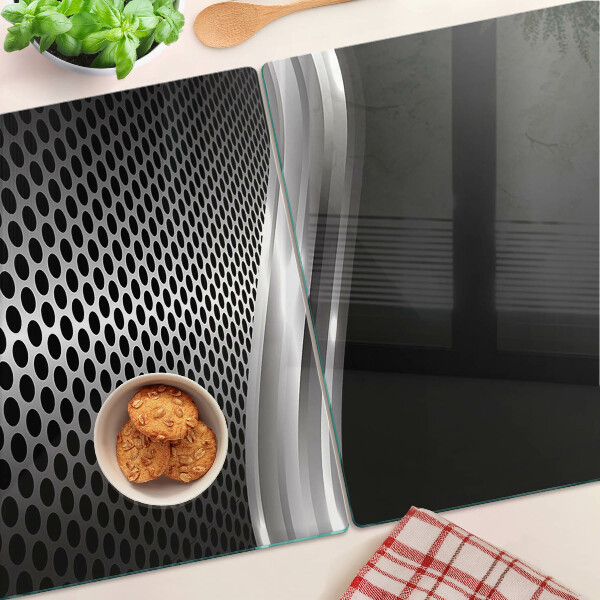 Glass chopping board Futuristic pattern with waves