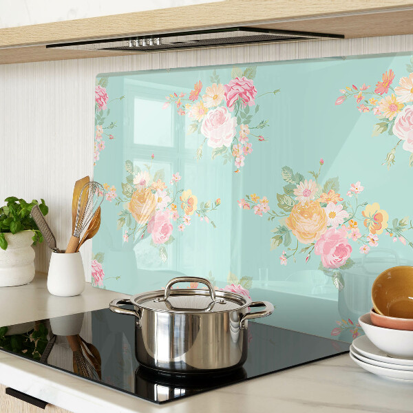 Chopping board Floral pattern in pastel colors