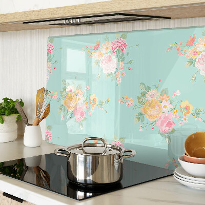 Chopping board Floral pattern in pastel colors