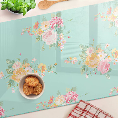 Chopping board Floral pattern in pastel colors