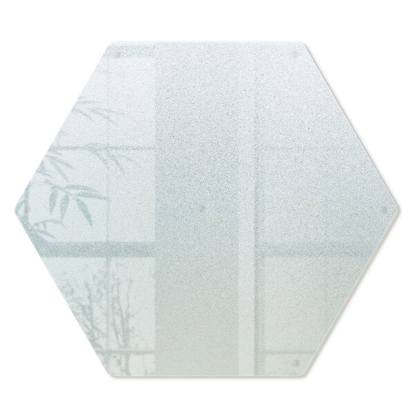 Glass cutting board Hexagonal semitransparent