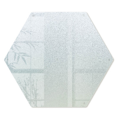 Glass cutting board Hexagonal semitransparent