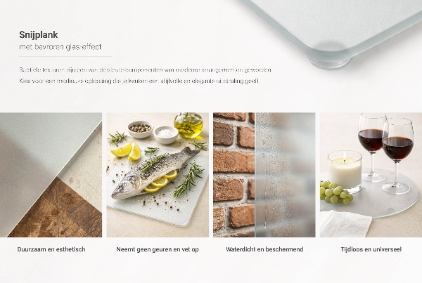 Glass cutting board Hexagonal semitransparent