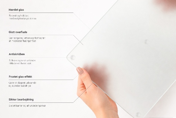 Glass cutting board Hexagonal semitransparent