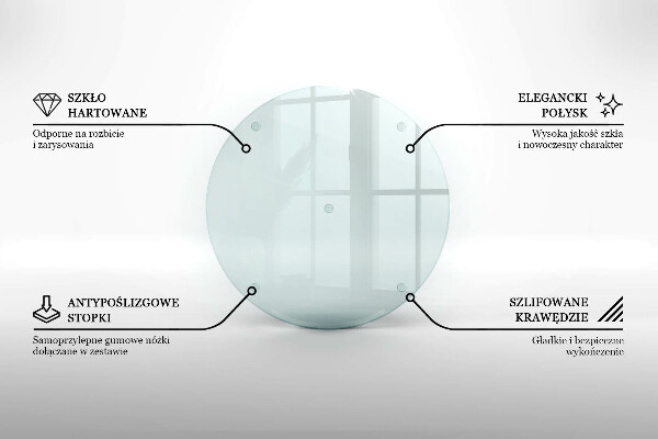 Cutting board round transparent