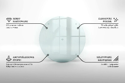 Cutting board round transparent