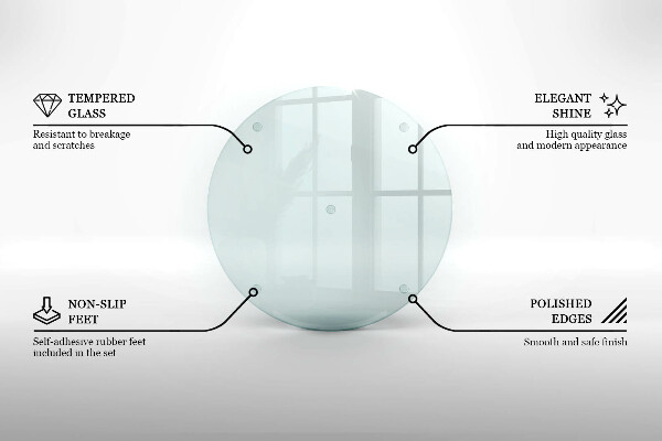 Cutting board round transparent