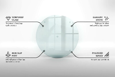 Cutting board round transparent