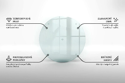 Cutting board round transparent