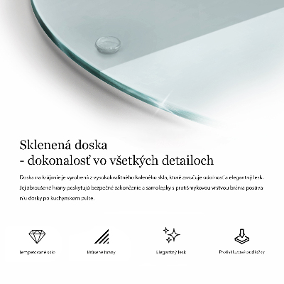 Cutting board round transparent