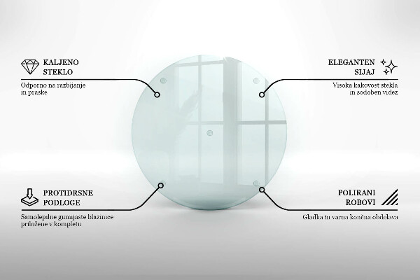 Cutting board round transparent