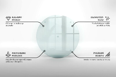 Cutting board round transparent