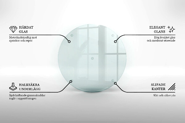 Cutting board round transparent