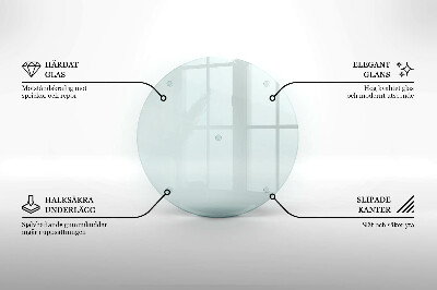 Cutting board round transparent