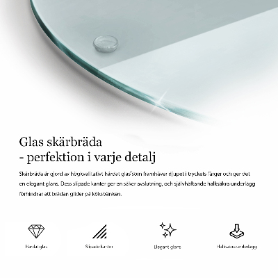 Cutting board round transparent