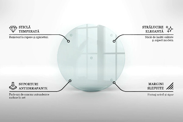 Cutting board round transparent