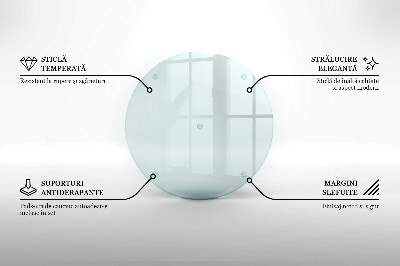 Cutting board round transparent