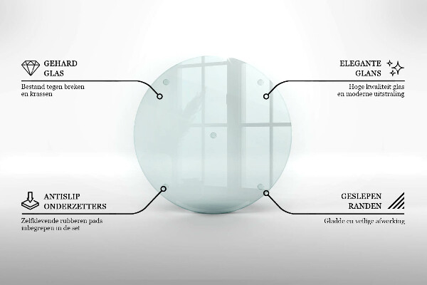Cutting board round transparent