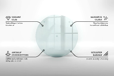 Cutting board round transparent