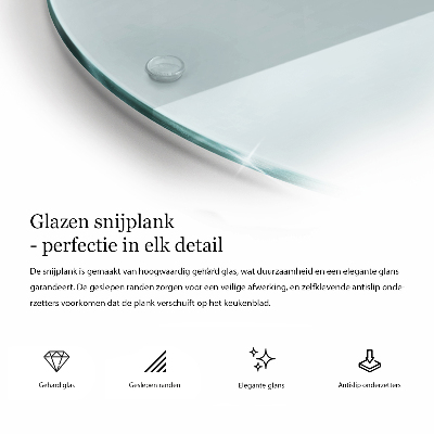 Cutting board round transparent