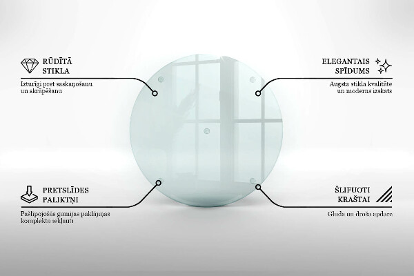 Cutting board round transparent