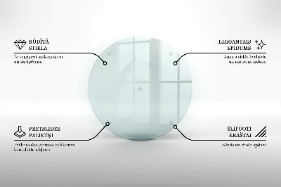 Cutting board round transparent