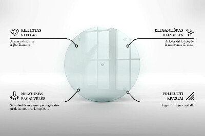 Cutting board round transparent