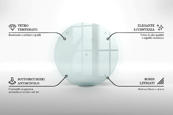 Cutting board round transparent