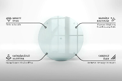 Cutting board round transparent