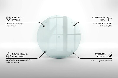 Cutting board round transparent