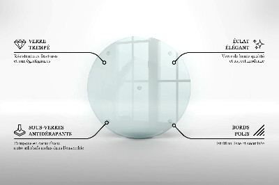 Cutting board round transparent