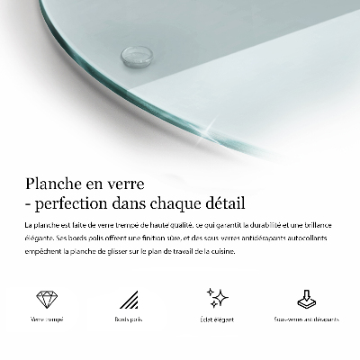 Cutting board round transparent
