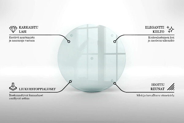 Cutting board round transparent