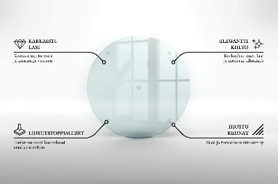 Cutting board round transparent