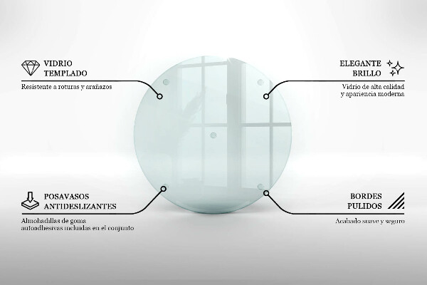 Cutting board round transparent