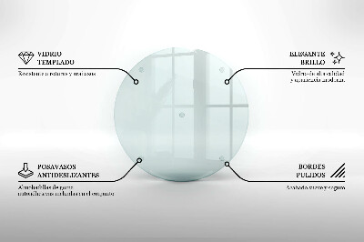 Cutting board round transparent