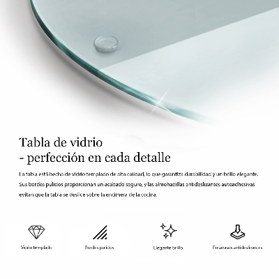 Cutting board round transparent