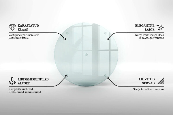 Cutting board round transparent
