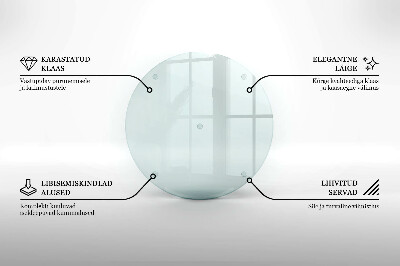 Cutting board round transparent