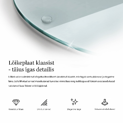 Cutting board round transparent