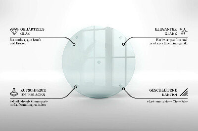 Cutting board round transparent
