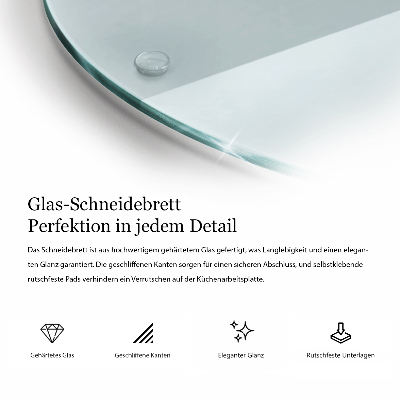 Cutting board round transparent