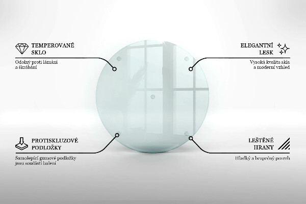 Cutting board round transparent