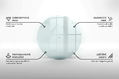 Cutting board round transparent