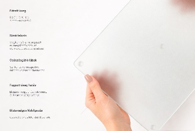 Glass cutting board with a round semi-transparent design