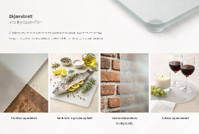 Glass cutting board with a round semi-transparent design