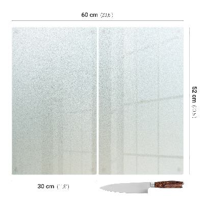 Glass cutting board Double semitransparent